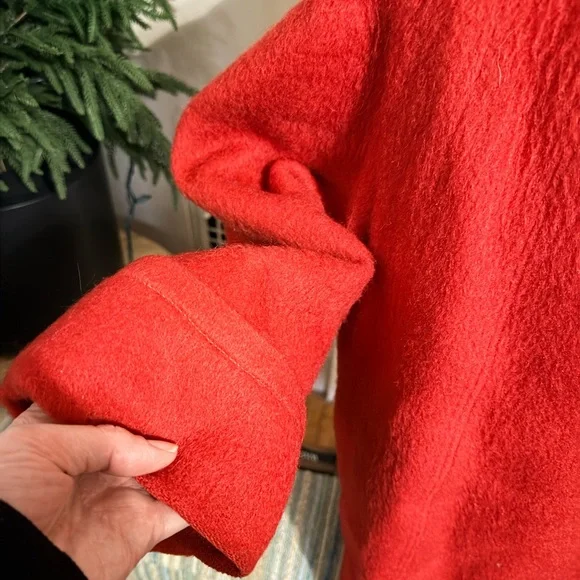 Vintage Elegant Red mohair? Women's Coat - Picture 3 of 15